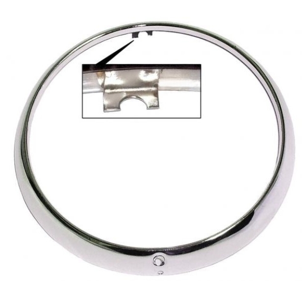 Scheinwerferring verchromt für amerikanisches Modell (Sealed Beam System)-VW-Karmann-Ghia-141941175A